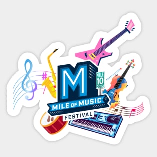 Mile of music Sticker